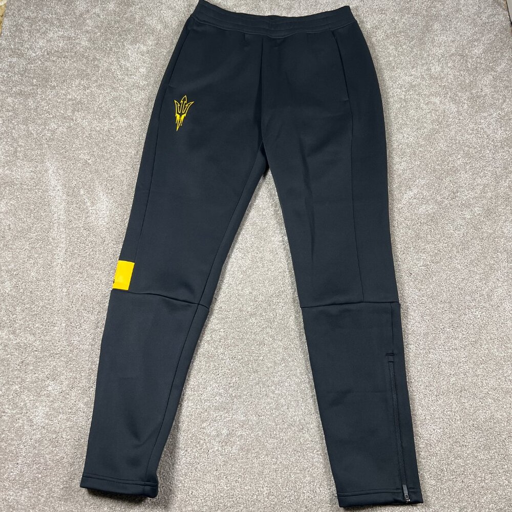 Adidas Womens‎ S Black Arizona State Sun Devils NCAA Ankle Zip Track Pants NWT